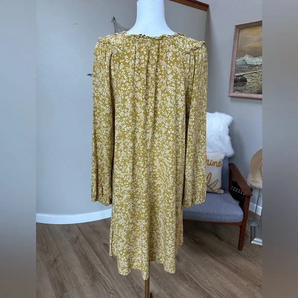 Naïf boho flowy tiny floral print straight shift midi dress - Picture 3 of 8